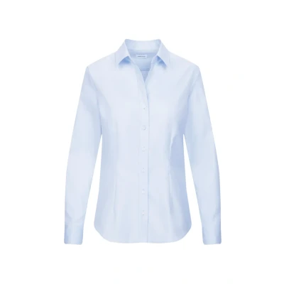 Abbildung von Seidensticker Business SLIM FIT Shirtblouse Hemdbluse, Damen, Größe: 32, Blau
