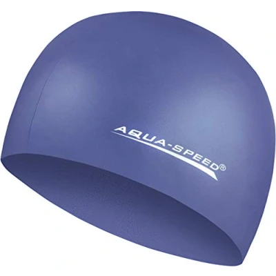 Abbildung von Aqua Speed MEGA Schwimmhaube Kinder &amp; Erwachsene elastische Bademütze Badehaube wasserdichte Badekappe für Frauen Silikonbadekappe Flieder 10