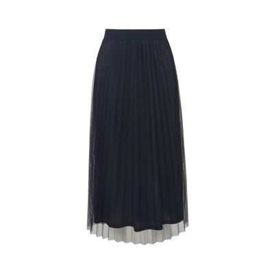 Abbildung von s.Oliver Black Label Alinienrock, Damen, Größe: 34, Navy