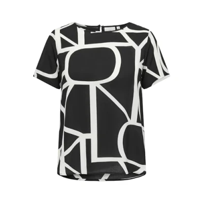 Abbildung von ONLY CARMAKOMA Damen CARVICA Life SS WVN NOOS Top, Black/AOP:581 Black Scarlett, 48 Mehr