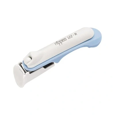 Abbildung von nippes Solingen Baby Nagelknipser Blau/Weiß, 8 cm Lang Mit abgerundeter Schnittfläche für die einfache Nagelpflege fürs &amp; Neugeborene Made in Germany