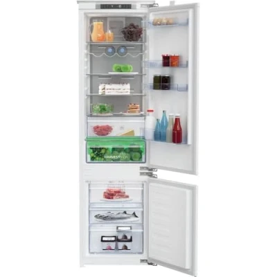 Abbildung von Beko BCNA306E4FN bPRO 500 integrierbare Kühl /Gefrierkombination, vollintegrierbar, 284 l Gesamt, 215 Kühlen, 69 Gefrieren, NoFrost, HarvestFresh, innenliegendes LED Display