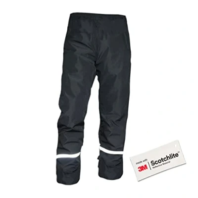 Abbildung von Salzmann 3M wasserdichte Regenhose Reflektierende, leichte Wanderhose Hergestellt mit Scotchlite Schwarz, XL