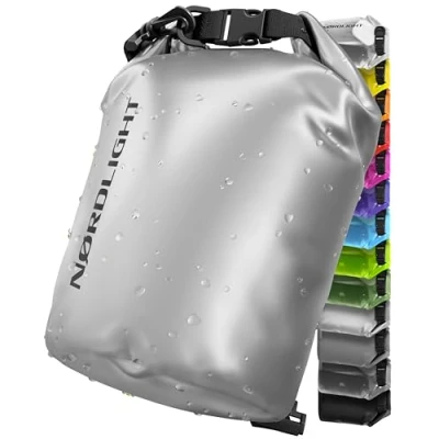Abbildung von Nordlight Dry Bag 15L Wasserdichter Beutel (Metallic) Packsack Mit Roll Top Verschluss Und Schultergurt Schwimmen, Baden, Strand, Kanu, Stand Up Paddling, Tauchen