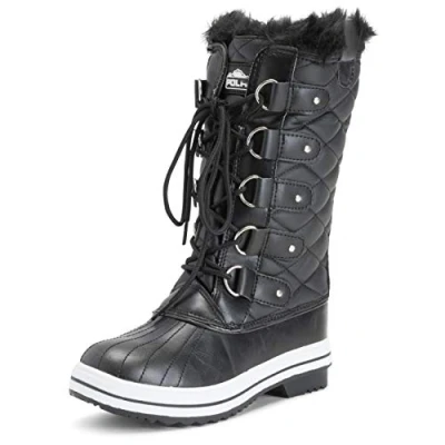 Abbildung von Polar Womens Snow Boot Quilted Tall Winter Waterproof Warm Rain 8 BLL41 YC0010