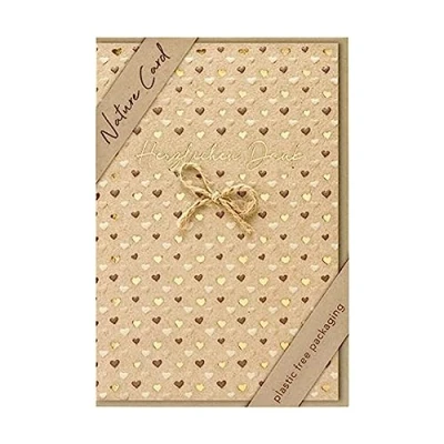Abbildung von bsb Dankeskarte mit Herz Motiv Nature Card Nachhaltige Grußkarten Karten Umschlag Geschenk beste Freundin oder Freund Karte Liebe &amp; Freundschaft 11,6 x 16,6 cm