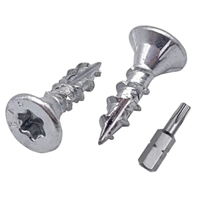 Abbildung von (100 Stück) Universal Verzinkter Stahl 4,0 x 16 mm Holzschrauben Senkkopf Typ 17 Torx Kopf Spanplattenschrauben (100, mm)