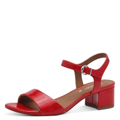 Abbildung von Tamaris Riemensandalette, Damen, Größe: 37, Red patent Schuhe