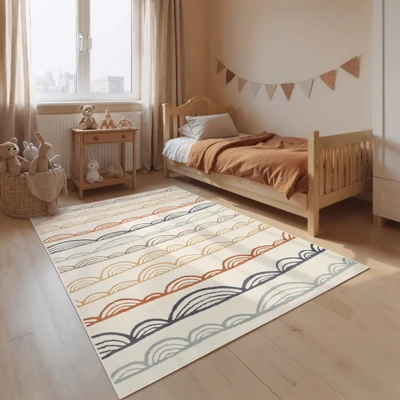 Abbildung von HANSE Home Kinderteppich "Kiki" rechteckig 10 mm Höhe Pflegeleicht, Weich, Kinderzimmer, Spielteppich, Spielunterlage