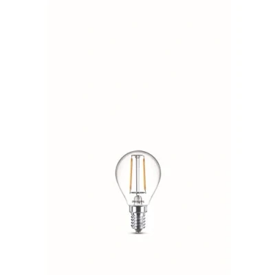 Abbildung von Philips LED Classic E14 Lampe, 25 W, P45, Tropfenform, klar, warmweiß, 2er Pack