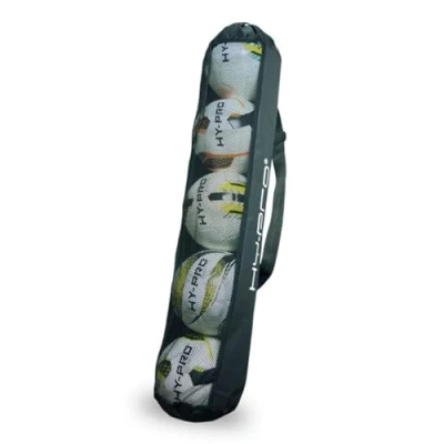 Abbildung von Hy Pro Unisex Erwachsene 5 Ball Tube Tasche Fußball/Netzball Trainingstasche, Rot