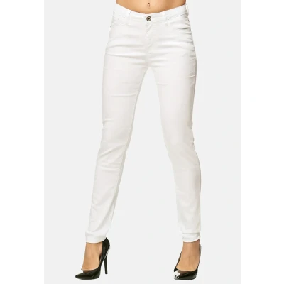 Abbildung von Elara Damen Stretch Hose Skinny Jeans Elastisch Chunkyrayan G09 1 White 46 (3XL)