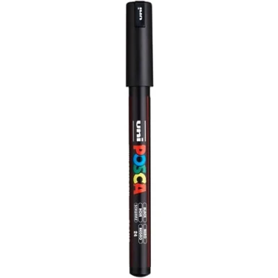 Abbildung von uni ball 181799 POSCA Marker mit kalibrierter Spitze, schwarz