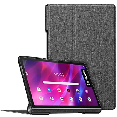 Abbildung von Fintie Hülle für Lenovo Yoga Tab 11 Slim Fit Folio Kunstleder Schutzhülle Tasche mit Standfunktion 27,94 cm Zoll 2021 Tablet PC, Denim grau