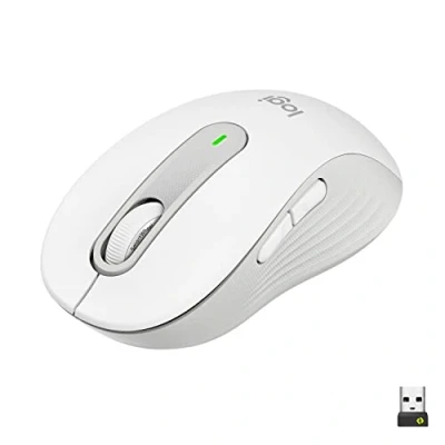 Abbildung von Logitech Signature M650 L for Business kabellose Maus, für große Hände, Logi Bolt, Bluetooth, SmartWheel Weiß