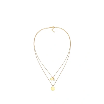 Abbildung von Elli Layer LOOK Basic Halskette goldcoloured, Damen, Größe: 40, Gold coloured