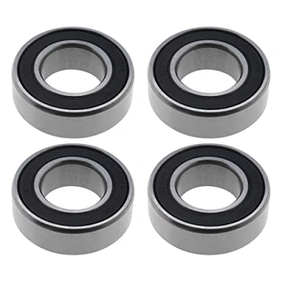 Abbildung von YINETTECH 4 Stück 163110 2RS Rillenkugellager Doppelte Gummidichtungslager Kohlenstoffstahl Kugellager für Fahrrad Hinterradnabe/Industrieausrüstung 16x31x10mm