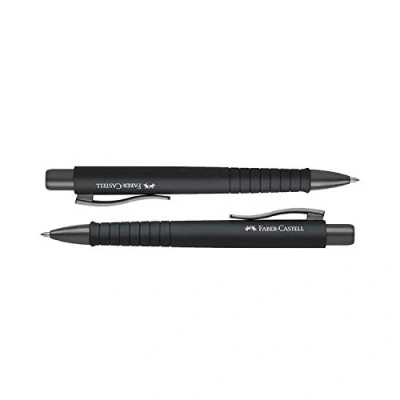 Abbildung von Faber Castell 241190 Kugelschreiber, POLY BALL XB, schwarz (All Black Doppelpack)