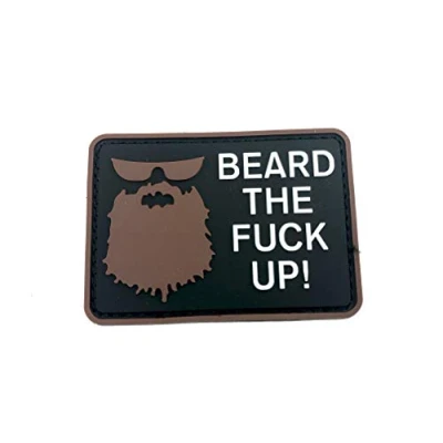 Abbildung von Beard The F**k Up Braun Airsoft Klettverschluss PVC Patch