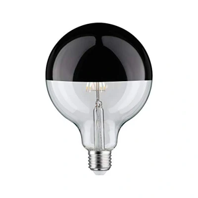 Abbildung von Paulmann 28680 LED Lampe Filament G125 6W Leuchtmittel Kopfspiegel Schwarz Chrom 2700K Warmweiß dimmbar E27