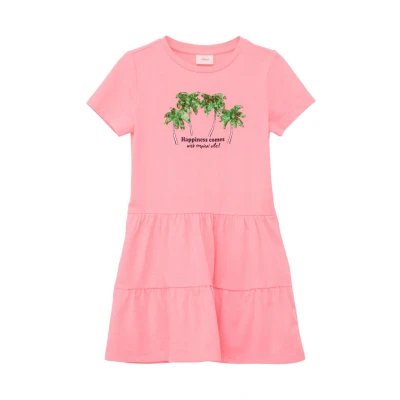 Abbildung von s.Oliver MIT Paillettenapplikation Jerseykleid für Kinder, Größe: 98, Pink