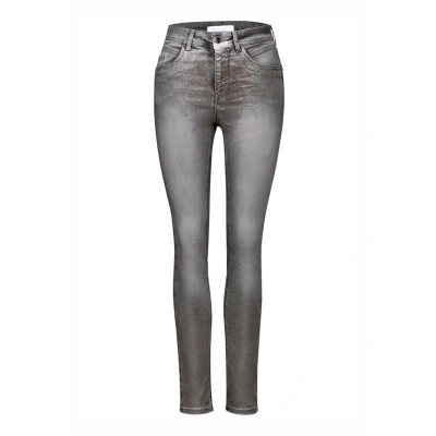 Abbildung von Street One Beschichtete Jeans Skinny Fit, Damen, Größe: 30x30, Grau