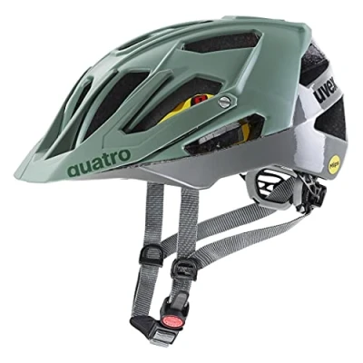 Abbildung von uvex quatro cc MIPS sicherer MTB Helm für Damen und Herren Sysytem verstellbarer Schirm moss rhino 52 57 cm