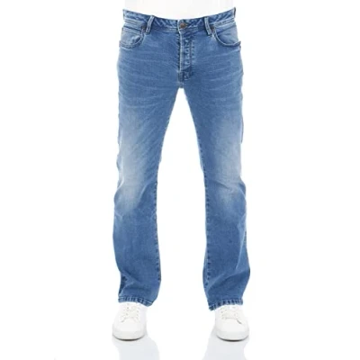 Abbildung von LTB Herren Jeans Hose Roden Bootcut Jeanshose Basic Baumwolle Denim Stretch Tiefer Bund Blau w28 w29 w30 w31 w32 w33 w34 w36 w38 w40, Farbvariante:Cletus Wash (52270), Größe:30W / 30L
