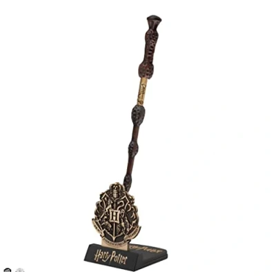 Abbildung von Cinereplicas Harry Potter Albus Dumbledore Zauberstab Stift mit Ständer &amp; Lenticular Lesezeichen Offizielle Lizenz