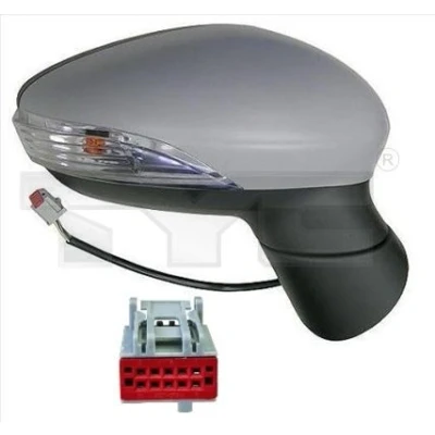 Abbildung von Außenspiegel Tyc 310 0223 rechts grundiert für elektr.Spiegelverstellung, asphärisch, beheizbar FORD: FIESTA 6