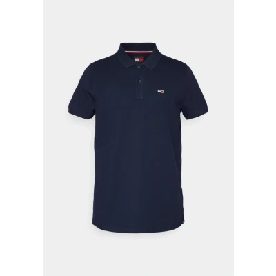 Abbildung von Tommy Jeans Herren Poloshirt Kurzarm Slim Fit, Blau (Dark Night Navy), 6XL