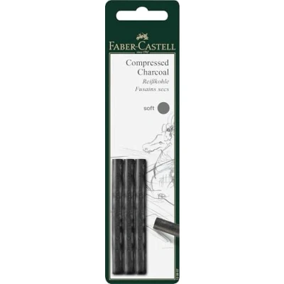 Abbildung von FABER CASTELL 129997 Reißkohle PITT soft, 3er Set, schwrz