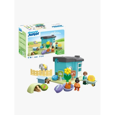 Abbildung von Playmobil 71690 1.2.3: Tierpension mit Futterspender Bausatz