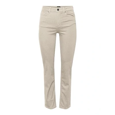 Abbildung von PIECES Damen Pcdelly Straight Mw Ankl Wgra Noos Bc Hose, Whitecap Gray, M 30L EU