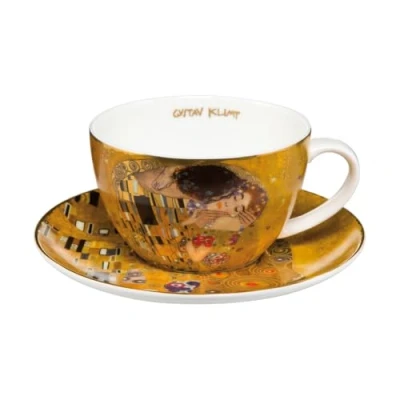 Abbildung von Gustav Klimt Goebel Artis Orbis Der Kuss Teetasse Bunt