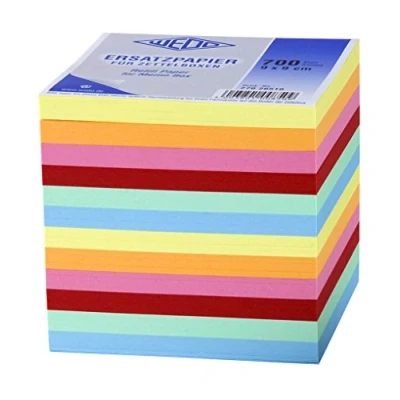 Abbildung von Wedo 27026510 Ersatzpapier (für Zettelbox, 9 x cm, 700 Blatt, farbig)