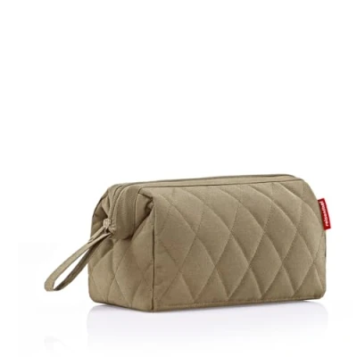 Abbildung von reisenthel travelcosmetic Starke robuste und praktische Reisekosmetiktasche, Handschlaufe, wasserabweisendes Material, Couleur:Rhombus Olive