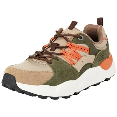 Abbildung von Skechers Herren Bendino Gaube Sneaker, Taupe Multi Wildleder Nylon, 42 EU