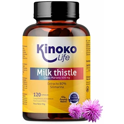 Abbildung von MARIENDISTEL 120 Kapseln HOCHDOSIERT 600 mg 80% Silymarin Extrakt Ohne Magnesiumstearat Entgiftung, Leber und Gallenblase Erleichtert die Verdauung Glutenfrei VEGAN Non GMO