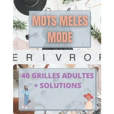 Abbildung von mots MELES pour adulte MODE: mêlés sur le thème de la mode 40 grilles avec solutions