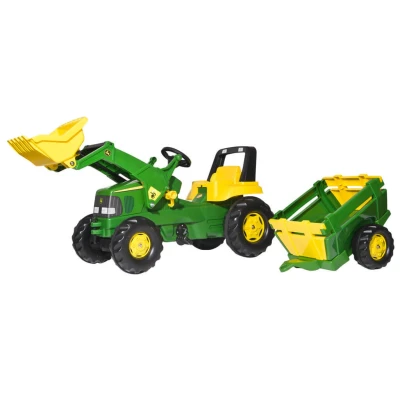 Abbildung von Trettraktor rollyJunior John Deere + Lader Trailer