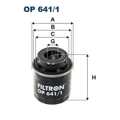 Abbildung von FILTRON OP 641/1 Ölfilter 3/4 16 UNF 1B Anschraubfilter SKODA: Octavia 2 Combi, Yeti, Fabia 2, VOLKSWAGEN: Polo V Hatchback, GOLF 6, Tiguan I