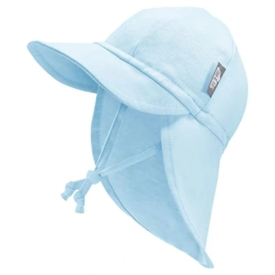 Abbildung von Jan &amp; Jul UPF Sonnenhut für Kleinkinder Jungen und Mädchen mit Bändern (Babyblau, Größe M: 6 24 Monate)