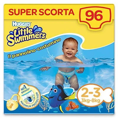 Abbildung von Huggies Little Swimmers Windeln, Größe 2 3 (3 8 kg), 96 Windeln