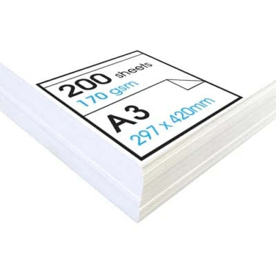 Abbildung von Artway Studio A3 Kartuschenpapier zum Zeichnen Ideal für Trockenkunst Anwendungen 170gsm (200 Blätter), weiß