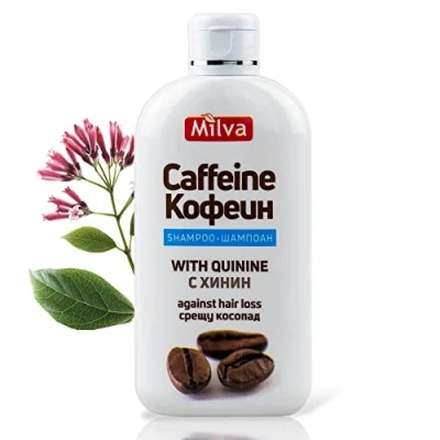Abbildung von Milva Koffein Shampoo Gegen Haarausfall stimuliert Haarwachstum mit Chinin für Haarwachstum, Männer &amp; Frauen, Haarwuchsmittel Haarpflege mehr Haare auf dem Kopf 200 ML