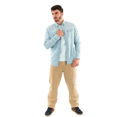Abbildung von Levi&#039;s Herren Barstow Western Standard Hemd,Burnett Light Chambray,L