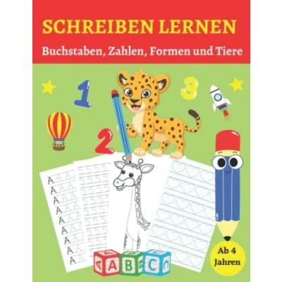 Abbildung von Schreiben Lernen Ab 4 Jahren Buchstaben und Zahlen: Schwungübungen, Formen, Zahlen Vorschulhefte für Kinder im Vorschulalter, ... zur Vorschule Mädchen Jungen