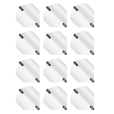 Abbildung von RED DRAGON Hardcore XT White Patterned Extra Thick Standard Dart Flights (4 Sätze pro Packung)
