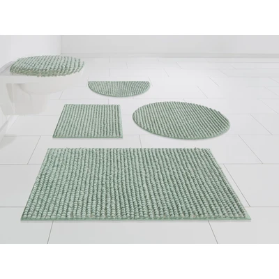 Abbildung von my home Badematte »Renat, Badvorleger, Badezimmer Teppich, Scandi« Höhe 15 mm fußbodenheizungsgeeignet schnell trocknend strapazierfähig Badteppich, Badgarnitur, Chenille Optik, auch als 3 tlg. Set